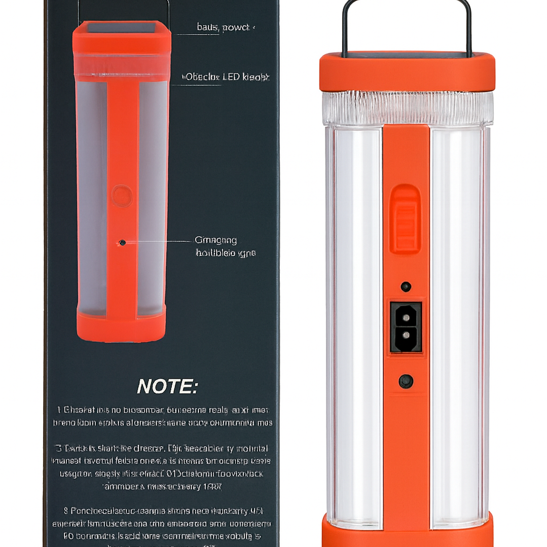 Lámpara Solar LED Camping+ 500 Lúmenes – Iluminación Portátil y Recargable para Emergencias y Outdoor 4