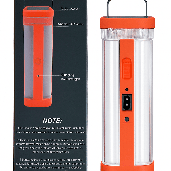 Lámpara Solar LED Camping+ 500 Lúmenes – Iluminación Portátil y Recargable para Emergencias y Outdoor 4