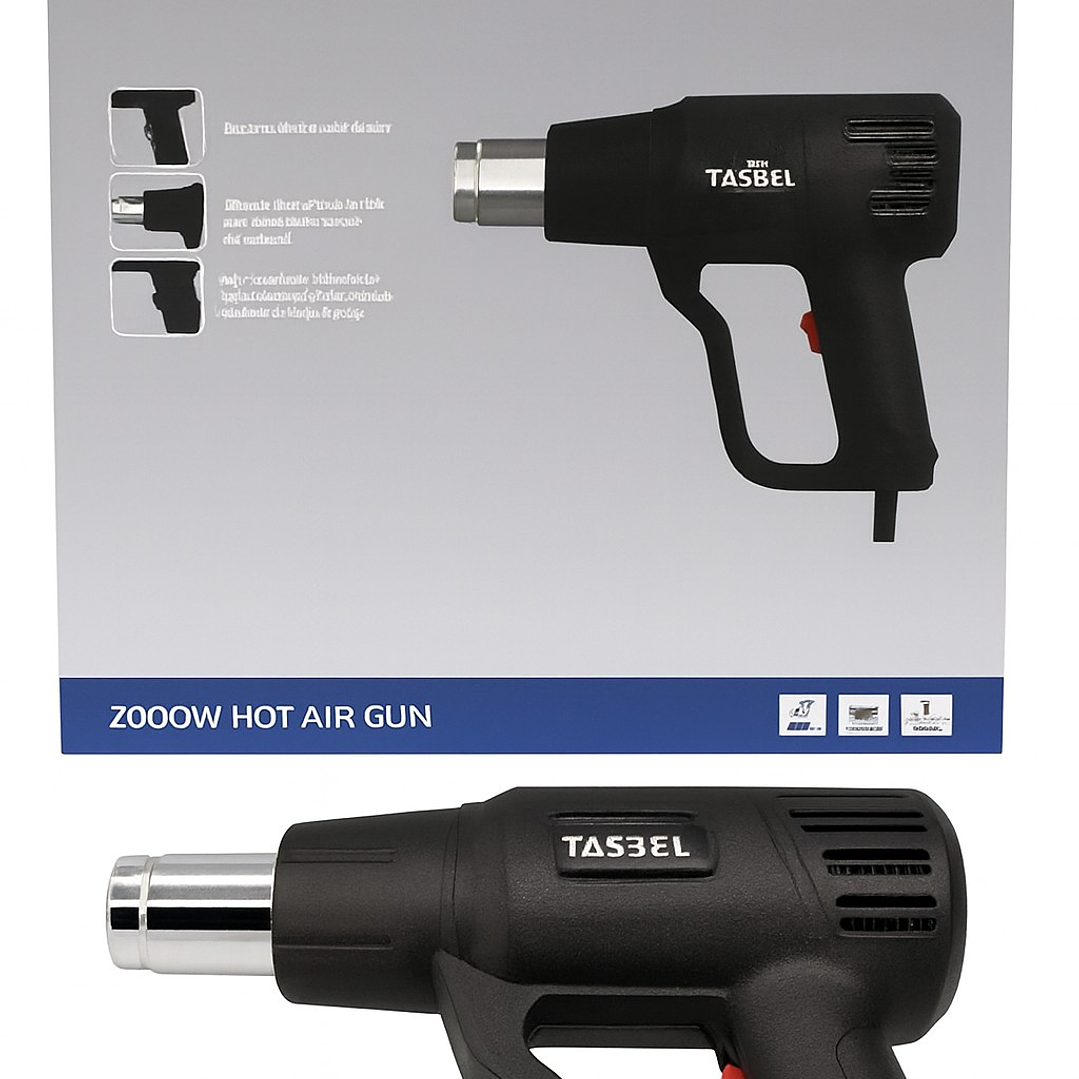 Pistola de Aire Caliente TASBEL 2000W – Herramienta Profesional para Decapado, Termoencogido y Más 4
