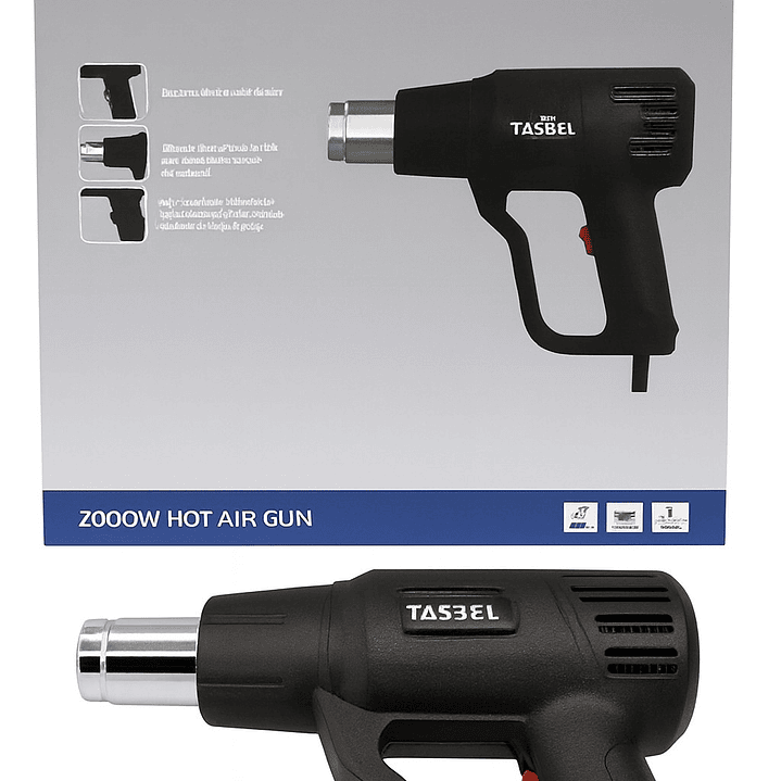 Pistola de Aire Caliente TASBEL 2000W – Herramienta Profesional para Decapado, Termoencogido y Más 4