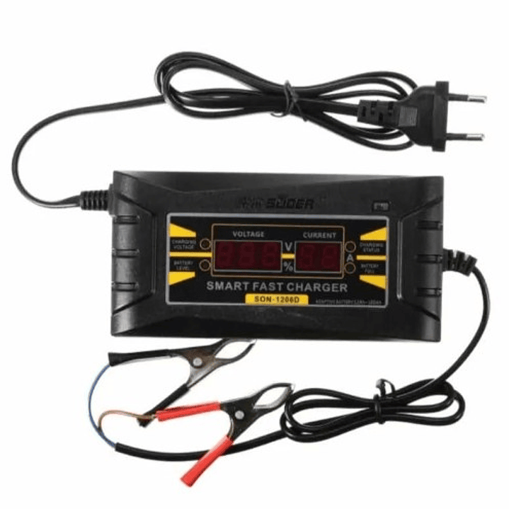 Cargador de Batería Inteligente SUOER SON-1206D 12V 6A – Protección Total y Carga Rápida para Baterías 3