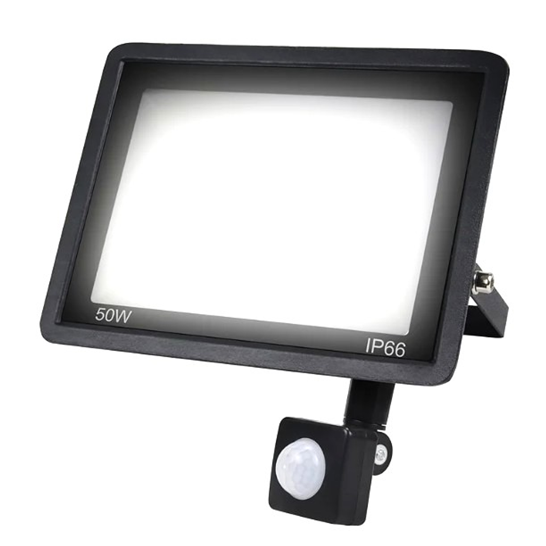 Foco LED Reflector 50W con Sensor de Movimiento | IP66 + Seguridad Automática + Ahorro Energético 1
