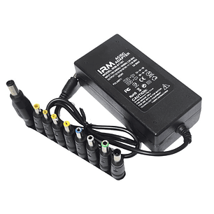 Cargador Universal para Notebook IRM 120W | 12V–24V + 9 Conectores + Compatibilidad Total