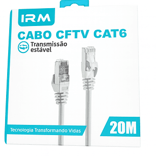 Cable de Red CAT6 CFTV IRM 20M | Conexión Estable  + Alto Rendimiento
