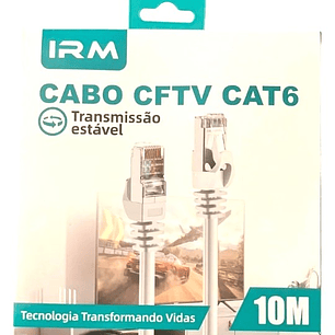 Cable de Red  CAT6 CFTV IRM 10M | Conexión Estable + Alto Rendimiento