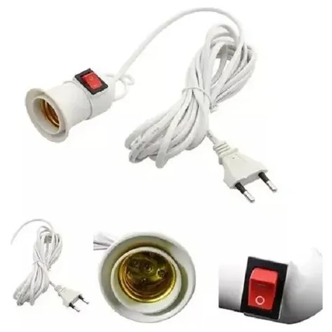 Soquete E27 con Interruptor y Cable 8M | Iluminación Portátil y Segura 2