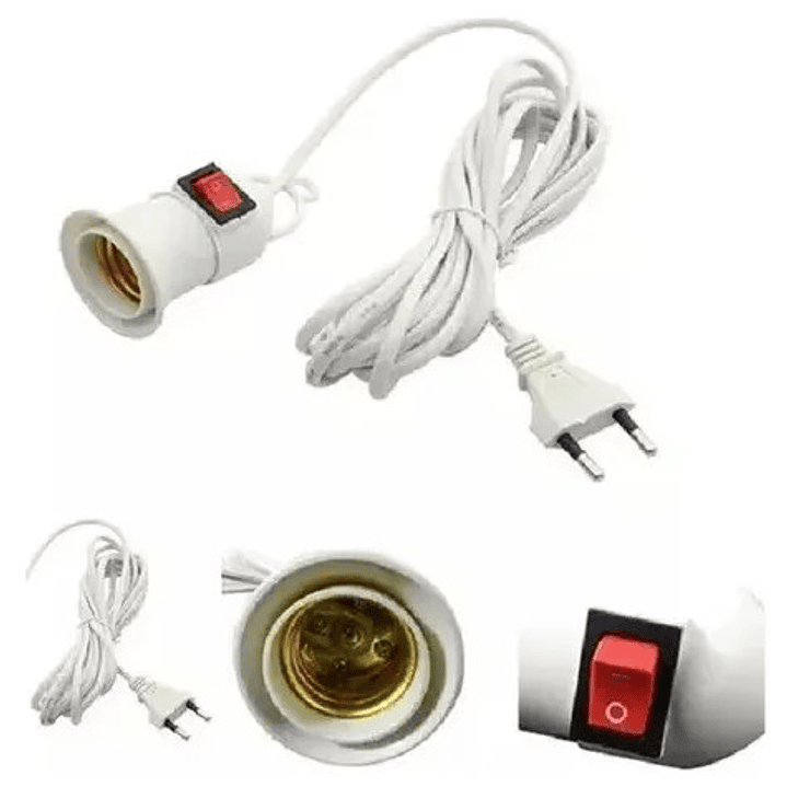 Soquete E27 con Interruptor y Cable 8M | Iluminación Portátil y Segura 2