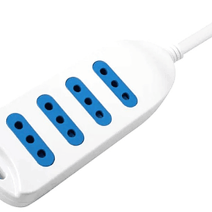 Alargador Eléctrico Philco 4 Tomas | 5 Metros | Color Blanco | Uso Interior