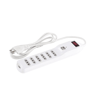 Alargador Macrotel 6 Tomas + USB | 1.5M | Switch de Seguridad | Modelo ME-3706