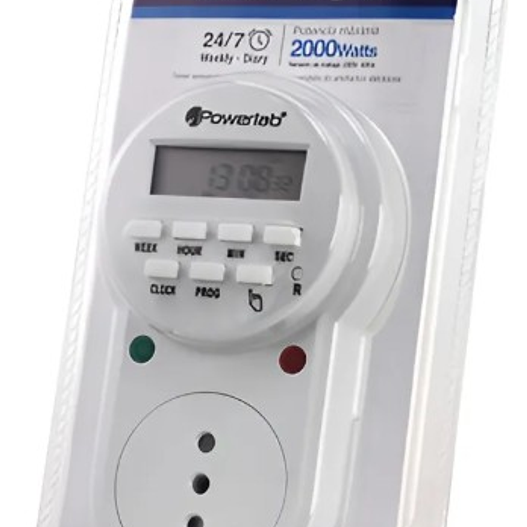 Temporizador Digital Powerlab 9235 | Programable Semanal y Diario | 220V 2000W 3