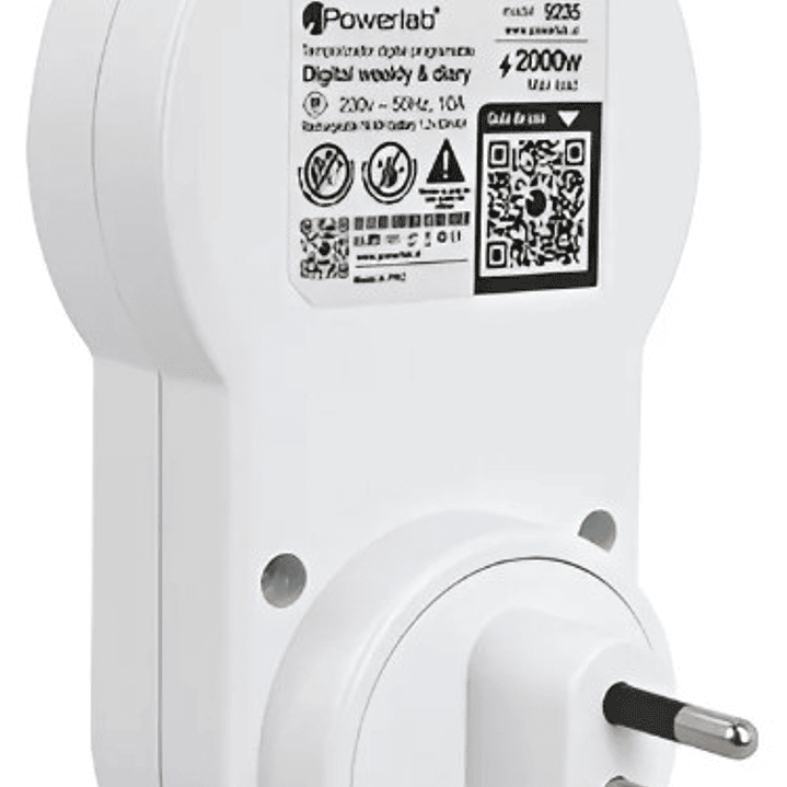 Temporizador Digital Powerlab 9235 | Programable Semanal y Diario | 220V 2000W 4