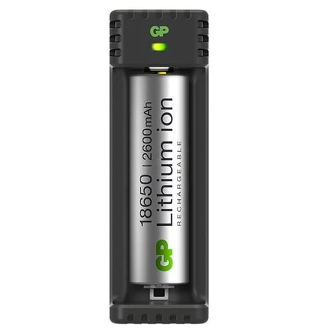 Cargador GP USB + Batería 18650 2600mAh | Recargable | Protección Inteligente 3