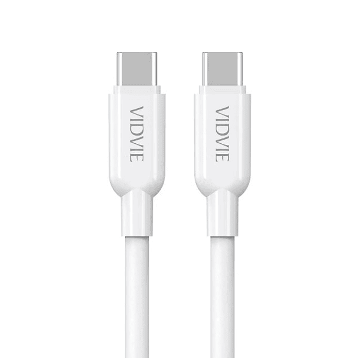 Cable USB-C a USB-C VIDVIE CB4025C&C | 60W Carga Rápida + Silicona Real + 120cm 1
