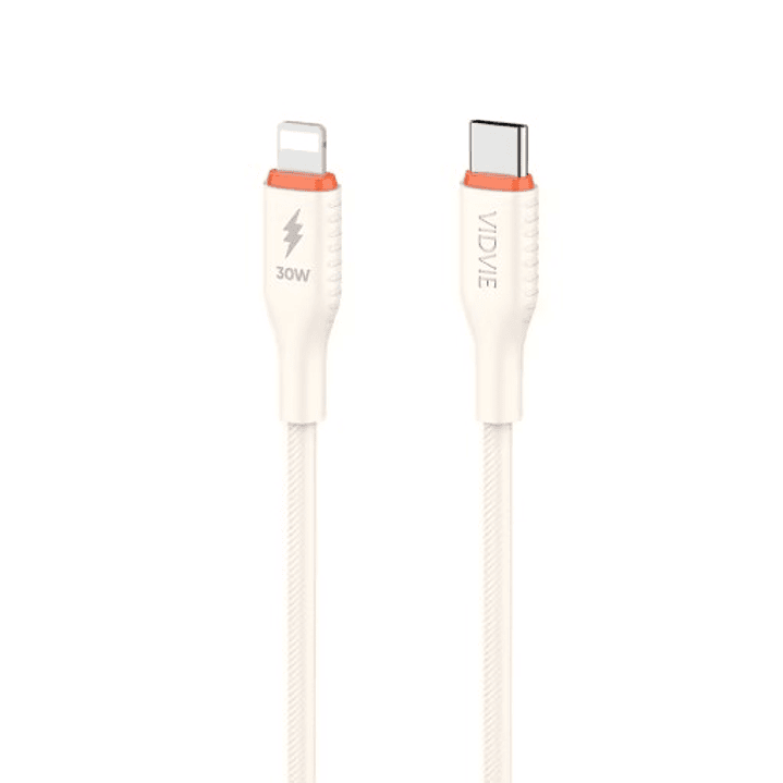 Cable VIDVIE Type-C a Lightning 30W | Carga Rápida + Alta Durabilidad + Compatibilidad Apple 1
