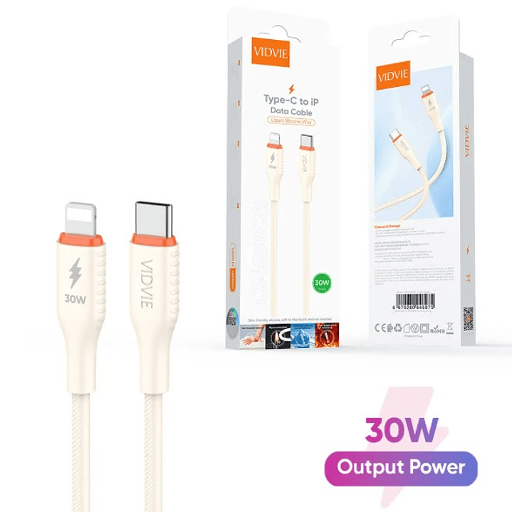 Cable VIDVIE Type-C a Lightning 30W | Carga Rápida + Alta Durabilidad + Compatibilidad Apple 2