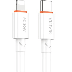 Cable USB-C a Lightning VIDVIE CB4033C&i 30W | Carga Rápida + Trenzado + Alta Durabilidad
