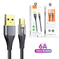 Cable USB-A a USB-C VIDVIE CB407T 6A | Carga Ultra Rápida + Diseño Transparente + Trenzado Nylon - Miniatura 2