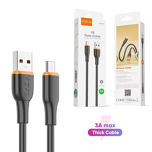 Cable Micro-USB VIDVIE CB4031V 3A | Carga Rápida + Diseño Reforzado + Transferencia Simultánea