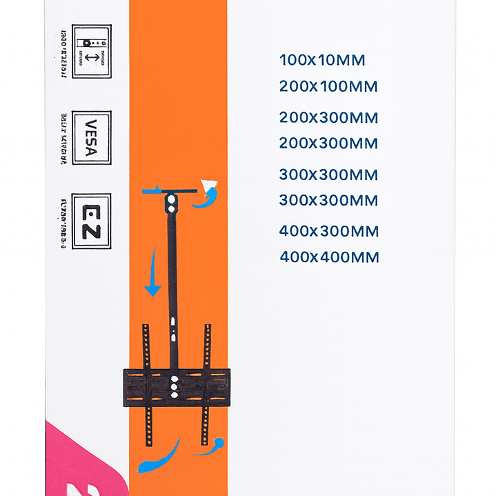 Soporte de TV de Techo Ajustable 26–60” | VESA + Giro + Inclinación | Ajelec Electrónica 4