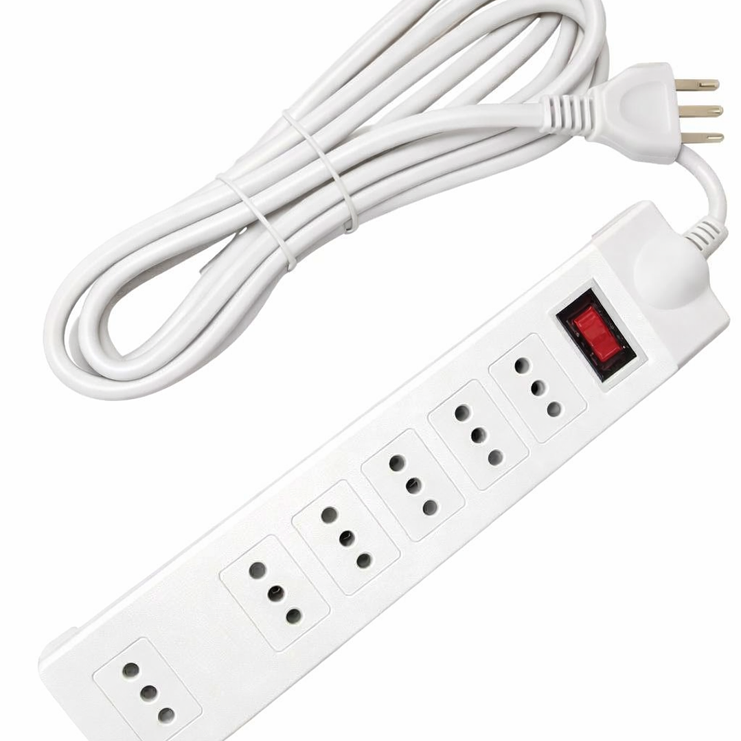 Alargador de 5 metros / 6 posiciones con interruptor- FERROLUZ 2