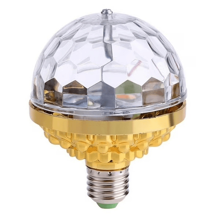 Ampolleta LED Giratoria 6x1W | Efecto Disco Multicolor | Base E27 | 20000h | Bajo Consumo 1