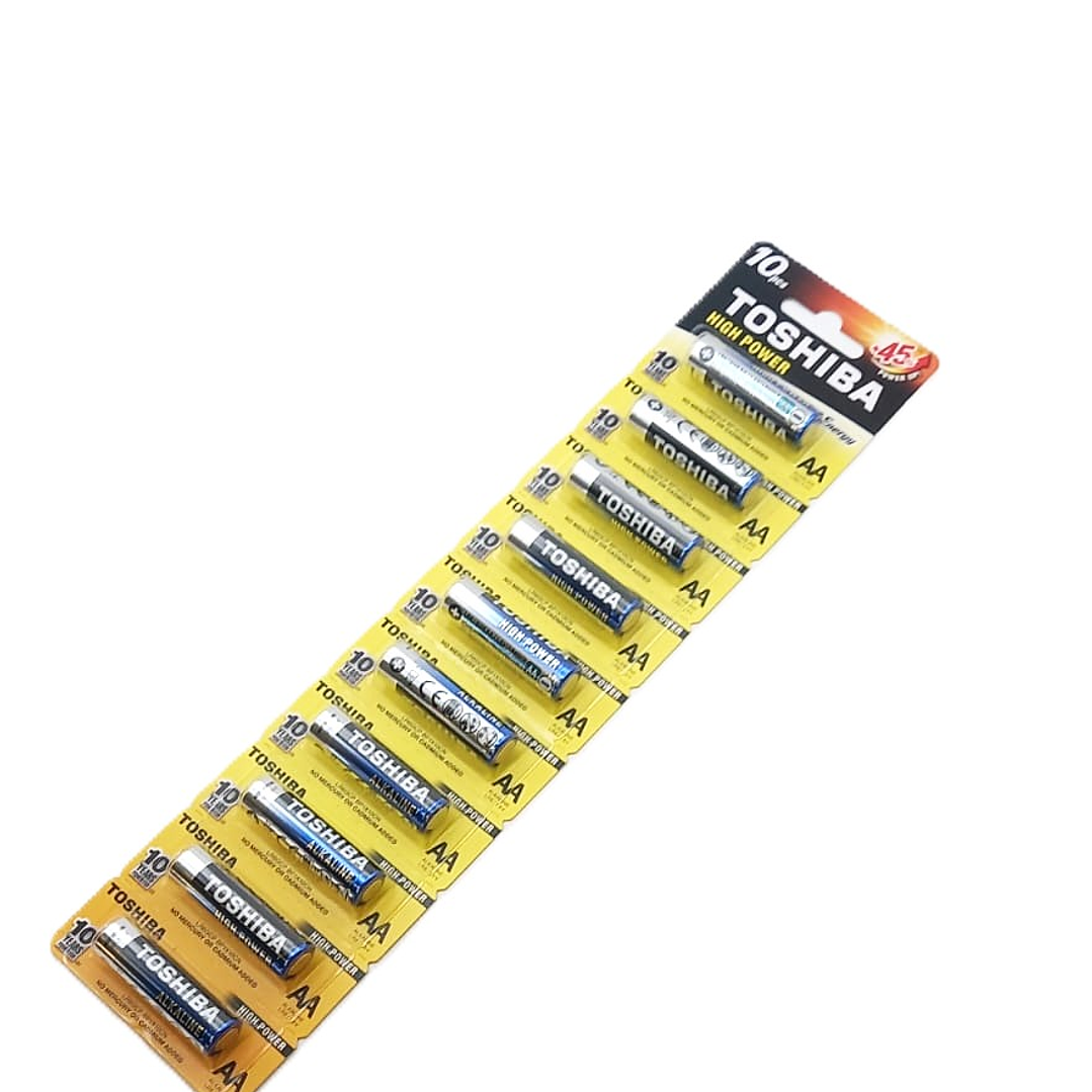 Pack 10 Pilas AA Toshiba High Power Alcalinas | 45% Más Potencia | Ajelec Electrónica 1