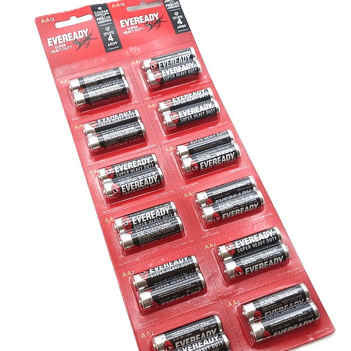 Pack 24 Pilas AA Eveready Super Heavy Duty | Larga Duración | Ajelec Electrónica 2