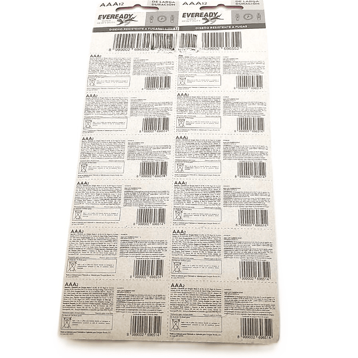 Pack 24 Pilas AAA Eveready Super Heavy Duty | Larga Duración | Ajelec Electrónica 3