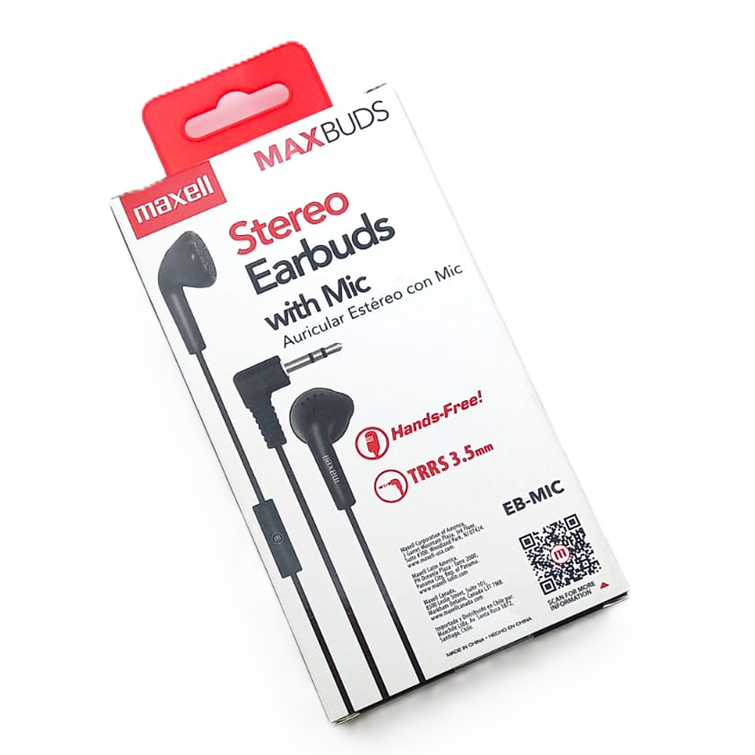Audífonos Maxell MAXBUDS Estéreo con Micrófono | 3.5mm Hands-Free | Ajelec Electrónica 4