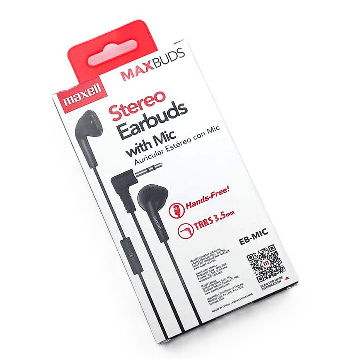 Audífonos Maxell MAXBUDS Estéreo con Micrófono | 3.5mm Hands-Free | Ajelec Electrónica 4