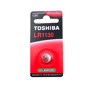 Pila de Botón Toshiba LR1130 Alcalina 1.5V | 0% Mercurio | Ajelec Electrónica