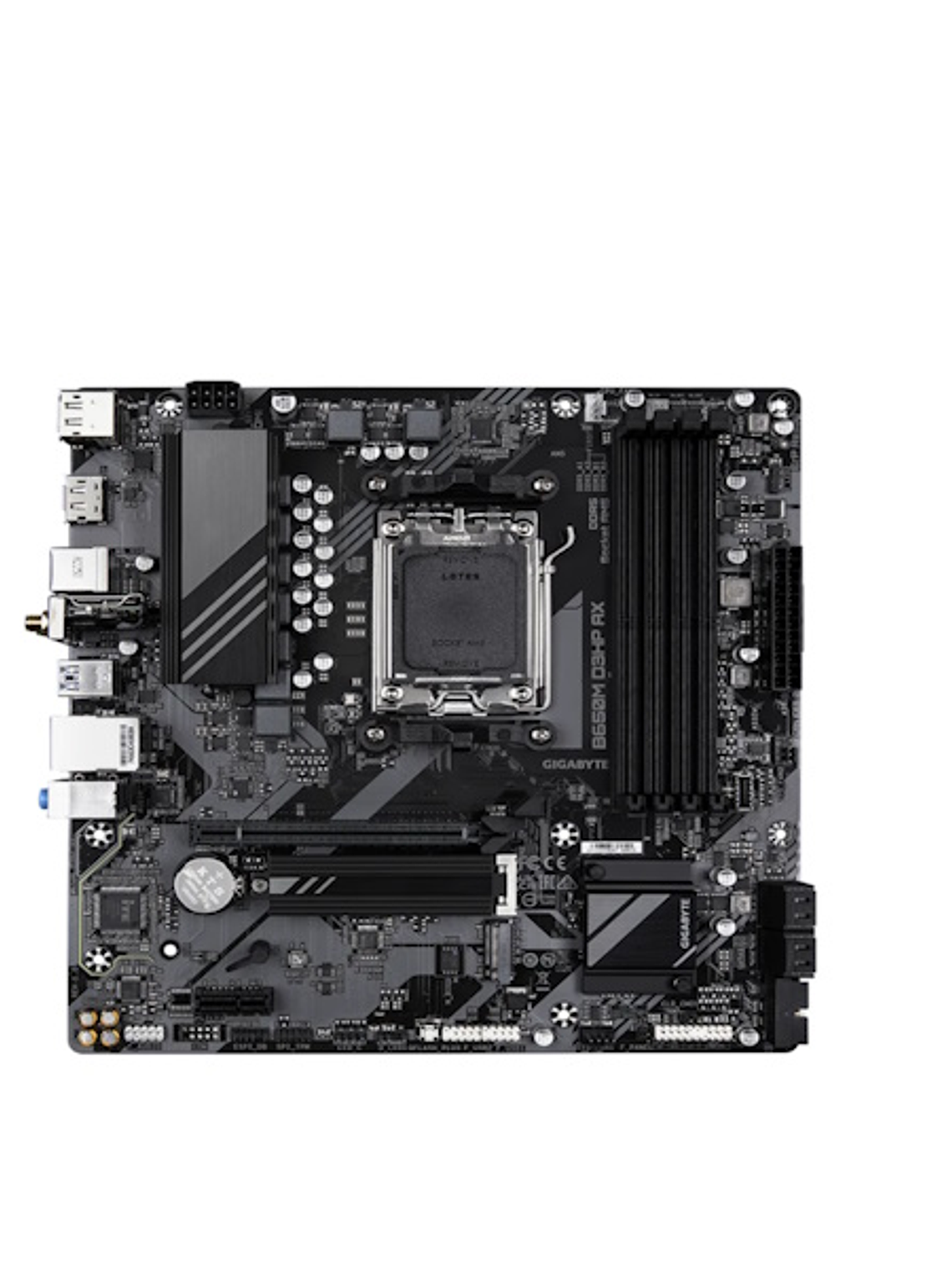Placa Madre Gigabyte B650M D3HP AX, AM5, DDR5, M.2, MicroATX 2