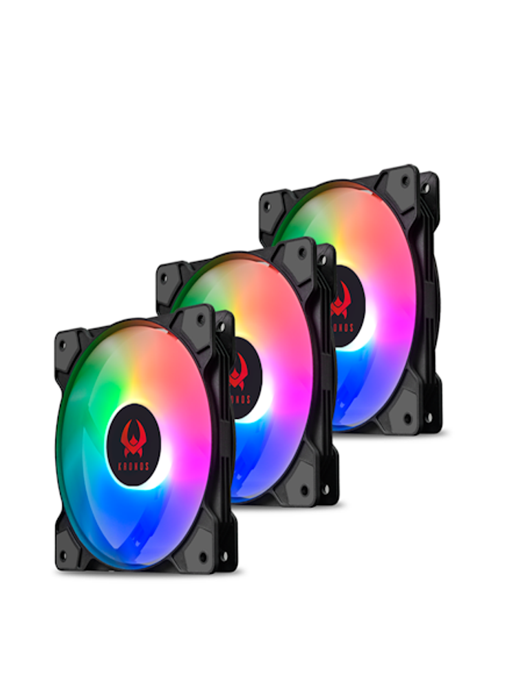 Kit 3 Ventiladores Cooler Kronos Boreal ARGB, 120mm, Molex 1