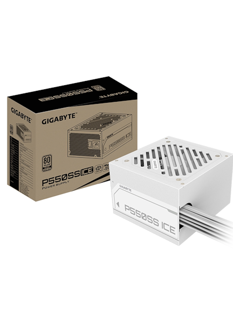 Fuente de Poder Gigabyte 550W GP-P550SS ICE, 80+ Silver 1