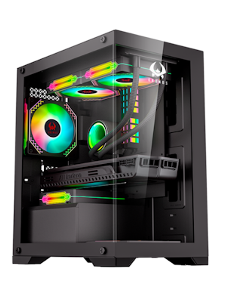 Gabinete Kronos Diamond Black mATX, Vidrio Templado, USB 3.0 1