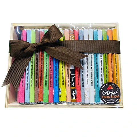 Colección Completa de Barras de Chocolate en Caja de Madera