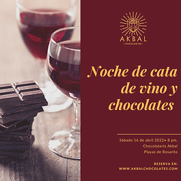 Tasting of Mexican chocolates and wines