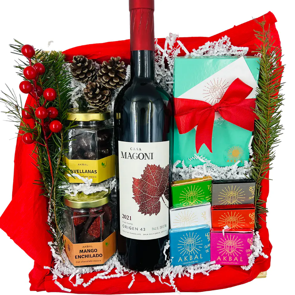#2 Wooden tray with wine  1