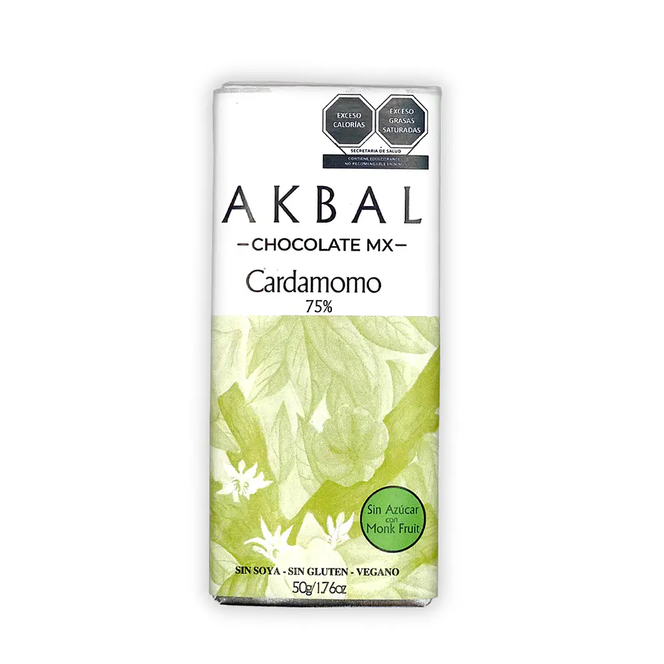 Chocolate 75% Cacao con Cardamomo – Sin Azúcar - Monk Fruit 1