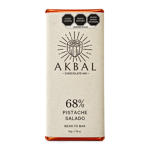 Chocolate Oscuro con Pistache Salado
