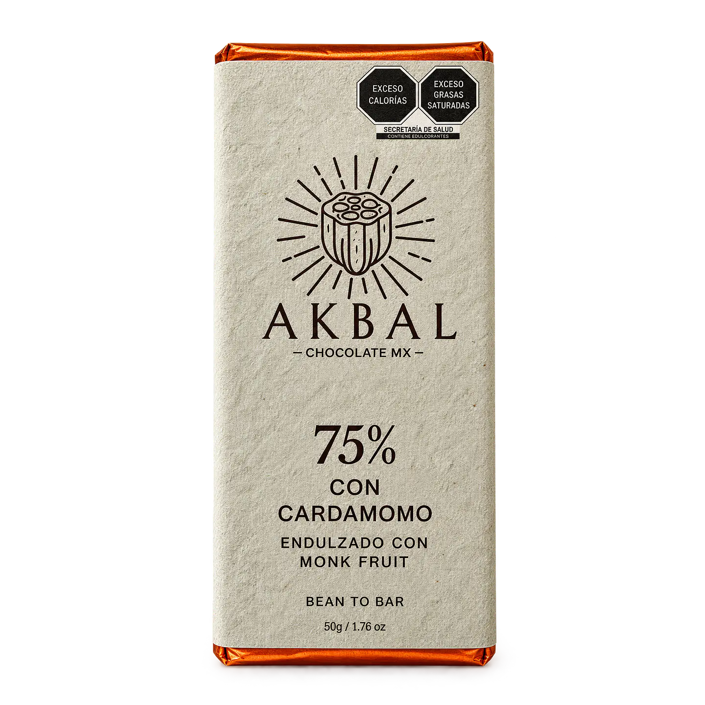 Chocolate 75% Cacao con Cardamomo – Sin Azúcar - Monk Fruit 1