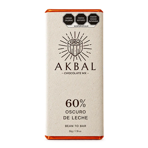 Chocolate Oscuro de Leche 60% Cacao