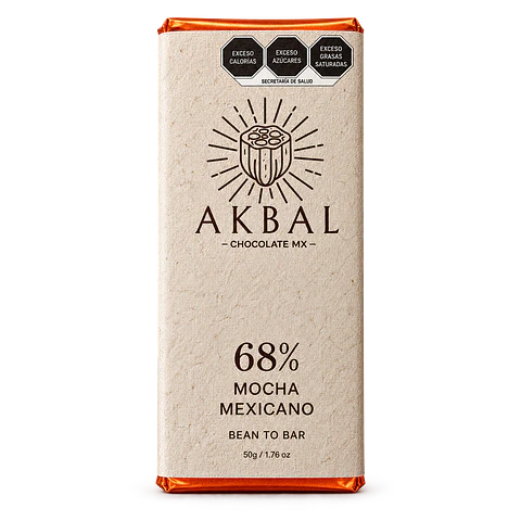 Chocolate 68% Cacao de Mocha Mexicano