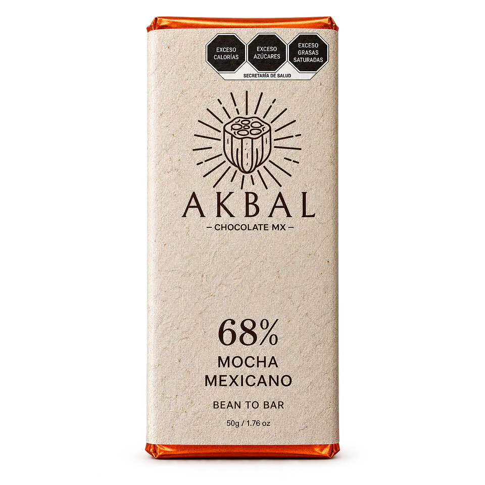 Chocolate 68% Cacao de Mocha Mexicano 1