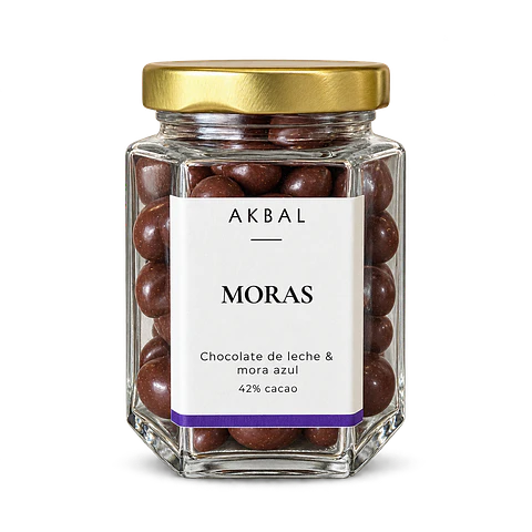 Moras con chocolate de leche