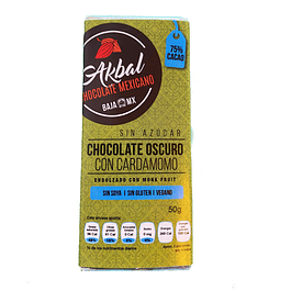 75% cocoa with cardamom and monk fruit