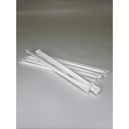 Bombilla Polipapel Blanca Envasada 6 mm (5.000 unds)