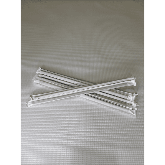 Bombilla Polipapel Negra Envasada 6mm. (5.000 unds)