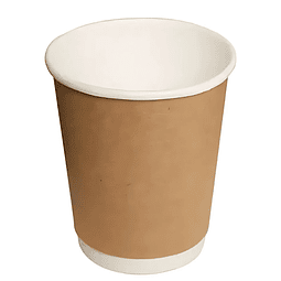 Vaso Polipapel Double Wall 12 oz Exterior Kraft (500 unds)