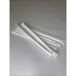 Bombilla Polipapel Blanca Envasada 8 mm (5.000 unds)